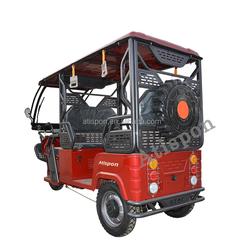 Cheap 6 Passengers Bajaj Auto Taxi Open Body Type Passenger Electric Auto Rickshaw Taxi Tuktuk