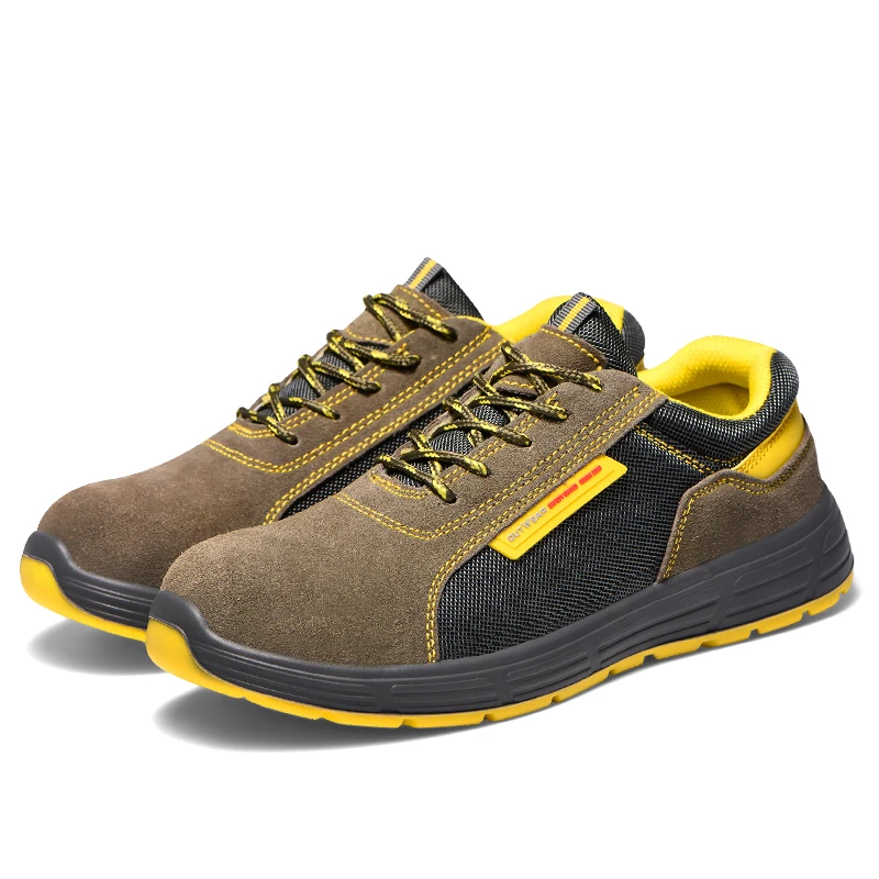 Hot sales anti slip working footwear fashionable anti smashing lightweight men sneakers safety shoes for engineers