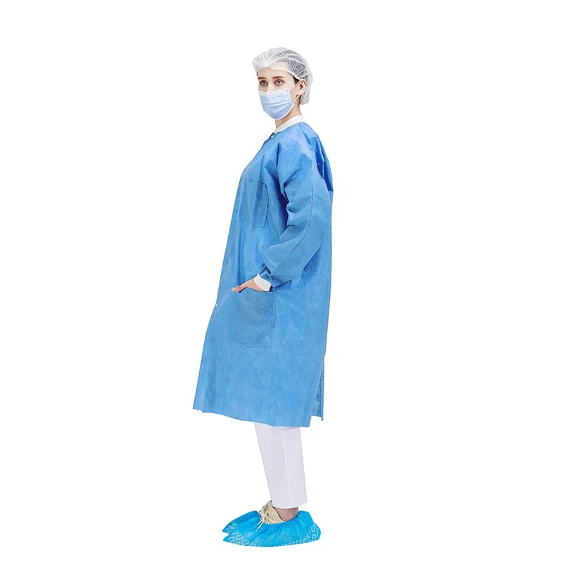 China Factory Suits Jackets Non Woven PP 40 GSM Waterproof Unisex Dental Lab Coat Pattern