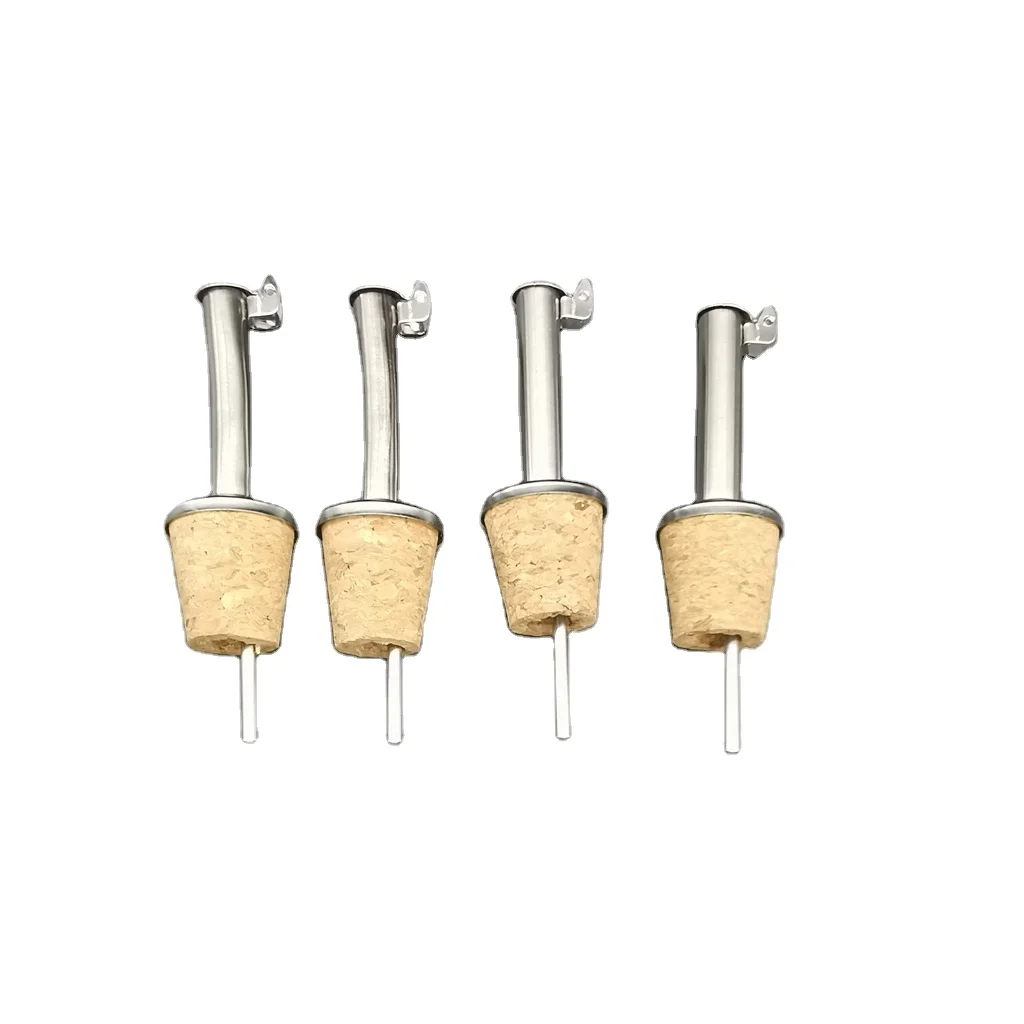 Аэратор для бутылок вина из пробки из нержавеющей стали с крышкой