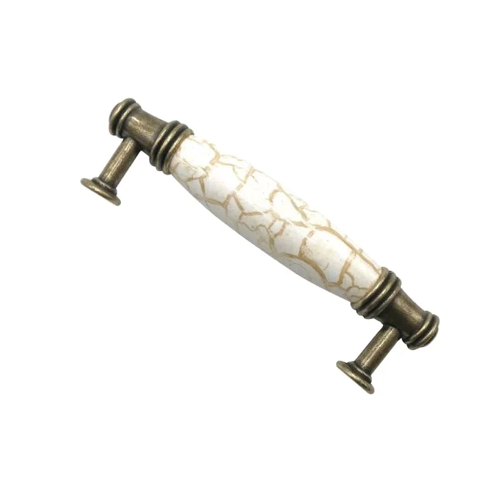 Antique ceramic handle European-style marble pattern cabinet drawer wardrobe door handle