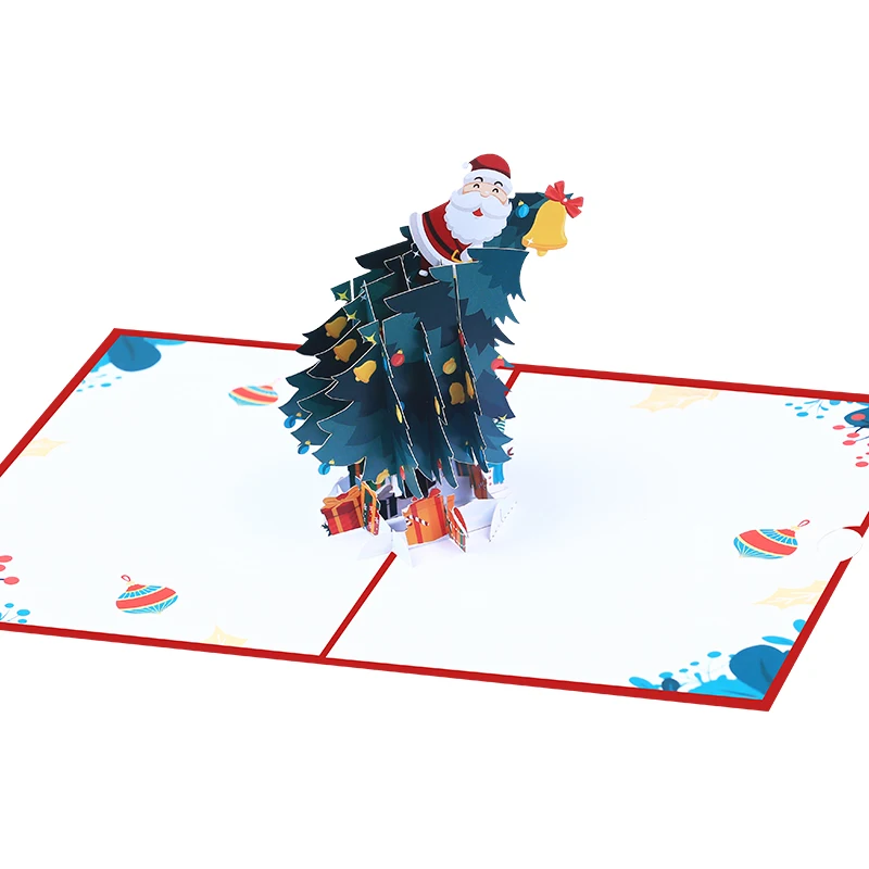New Design  Best Price 3D Pop Up Christmas Thank You Cards Handmade Pop Up Greeting Cards From China