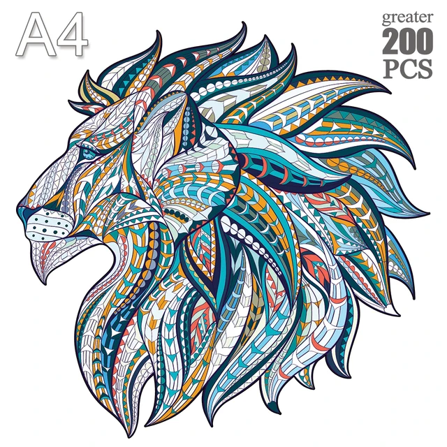 Selling A4 wooden box wholesale custom 3D animal wooden puzzle adult Unique Shape Jigsaw