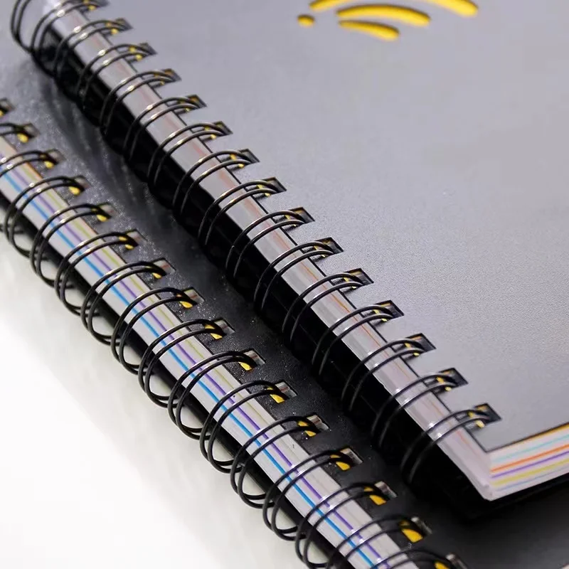 A4 B5 A5 A6 factory  Wholesale African  Colorful 5 Subject PP Cover Spiral Notebook with Dividers