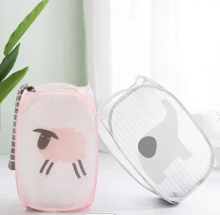 Waterproof Foldable Fabric Laundry Basket With Handles Storage Bin Home Bathroom Organizer Nursery Storage Dirty Laundry Basket