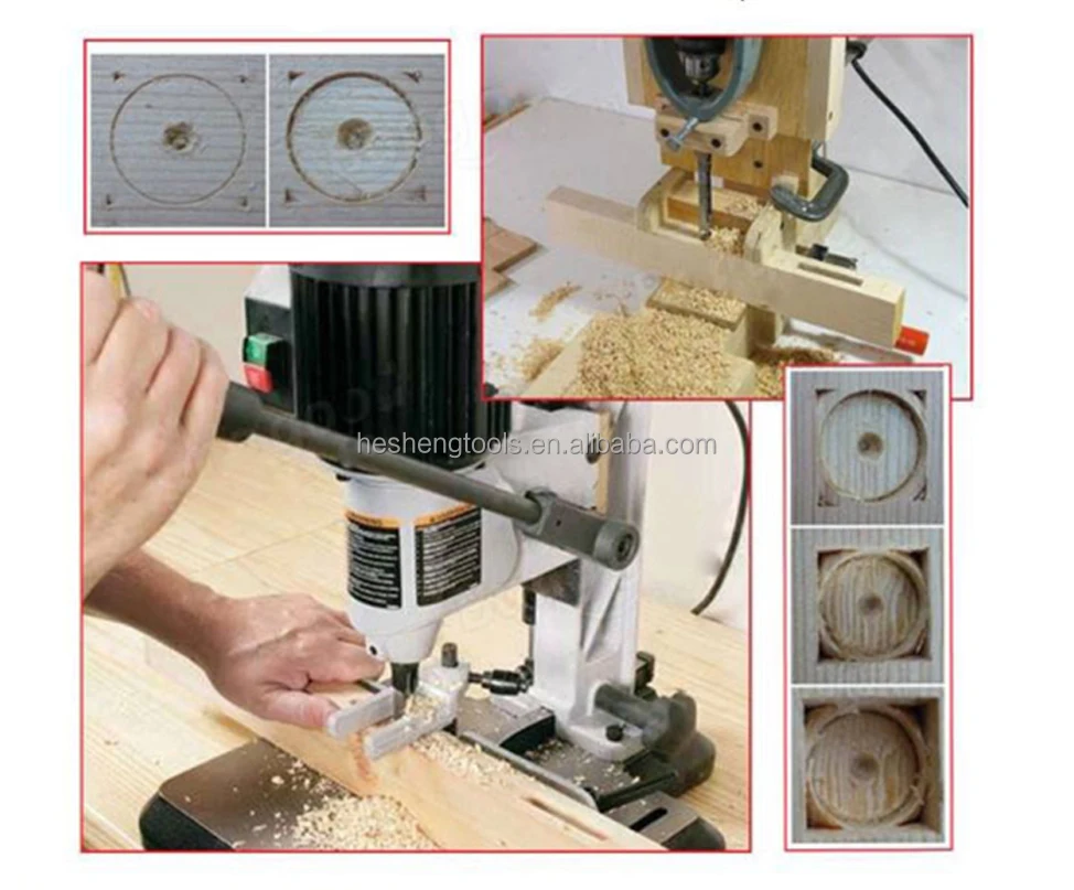 4pc Wood Drill Bit Mortising Chisel Set Mortiser Woodworking Square Hole Bits Drills Bit Set Of Power Tools