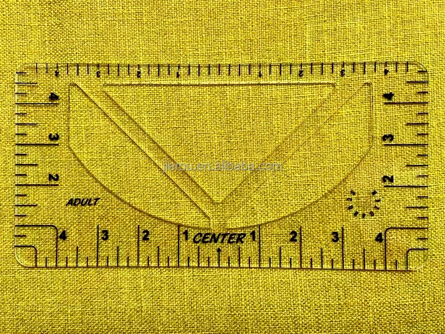 Hot Sale High Quality Acrylic Portable Round Neck Calibration Tool T-shirt Alignment Tool Ruler Guide