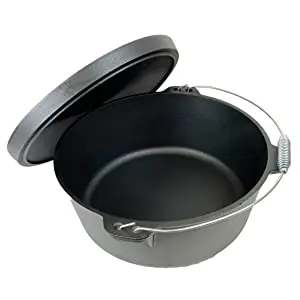 Pre-Seasoned Camp Cookware Pot BBQ Cooking Cast Iron Dutch Oven with Lid Lifter Handle