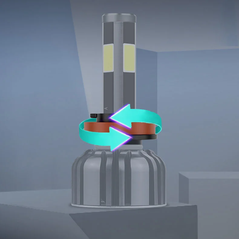 Led headlight for mazda cx5 2020 50W 7500lm 4 sides cob 6000K cool white H4 H13 H1 H7 H11 9006 9005 rotatable socket IP68