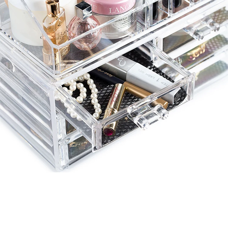 Plastic Clear Transparent Acrylic Cosmetic Storage Drawers Jewelry Organizer Makeup Holder