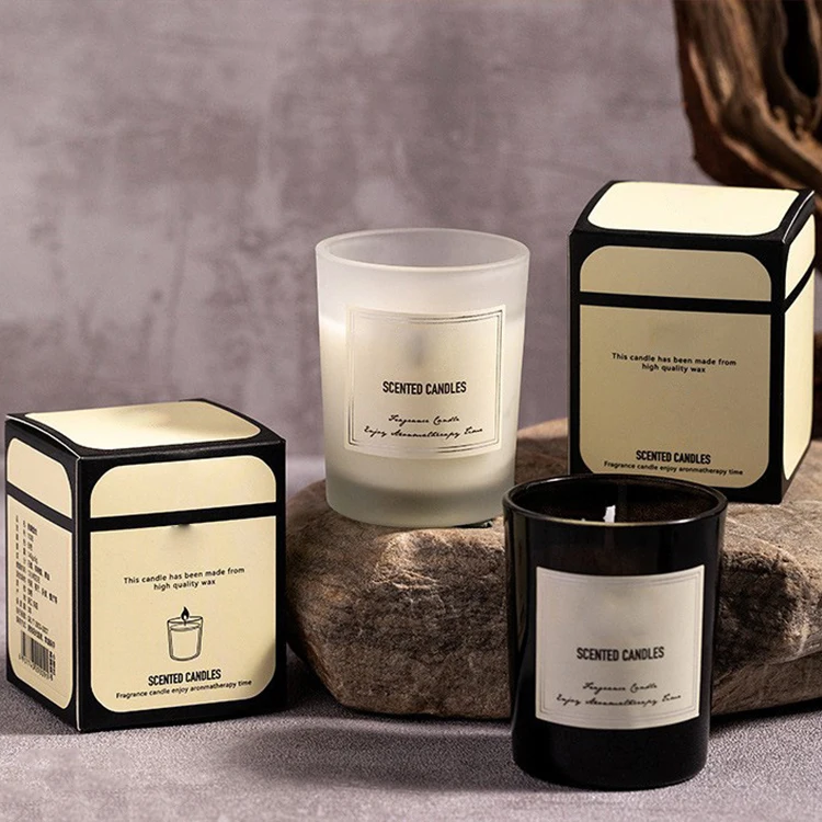 Custom Label Luxury High Quality Trendy Candles With Jar Box Scented Soy Wax Candles For Birthday Valentines Gift Candle