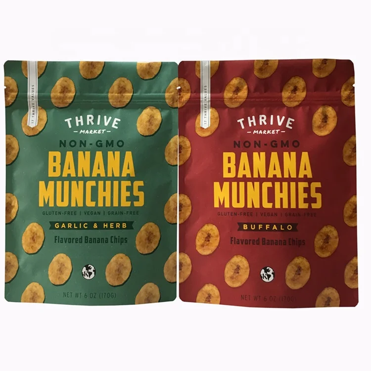 Digital printing heat seat food safe doypack bag plastic stand up pouch zipper biodegradable potato chip bag nuts packaging