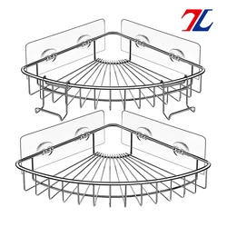 stainless steel shower caddy rack Bathroom multi corner shelf storage rack adhesive stand shelves
