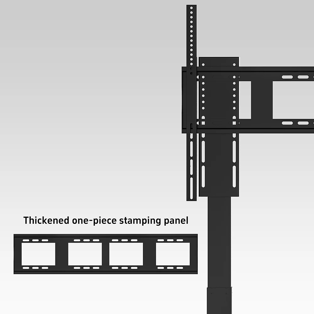 Electric Height Adjustable TV Lift Mechanism Motorized TV Lift With Remote Control Floor Standing Vesa Mount TV Stand