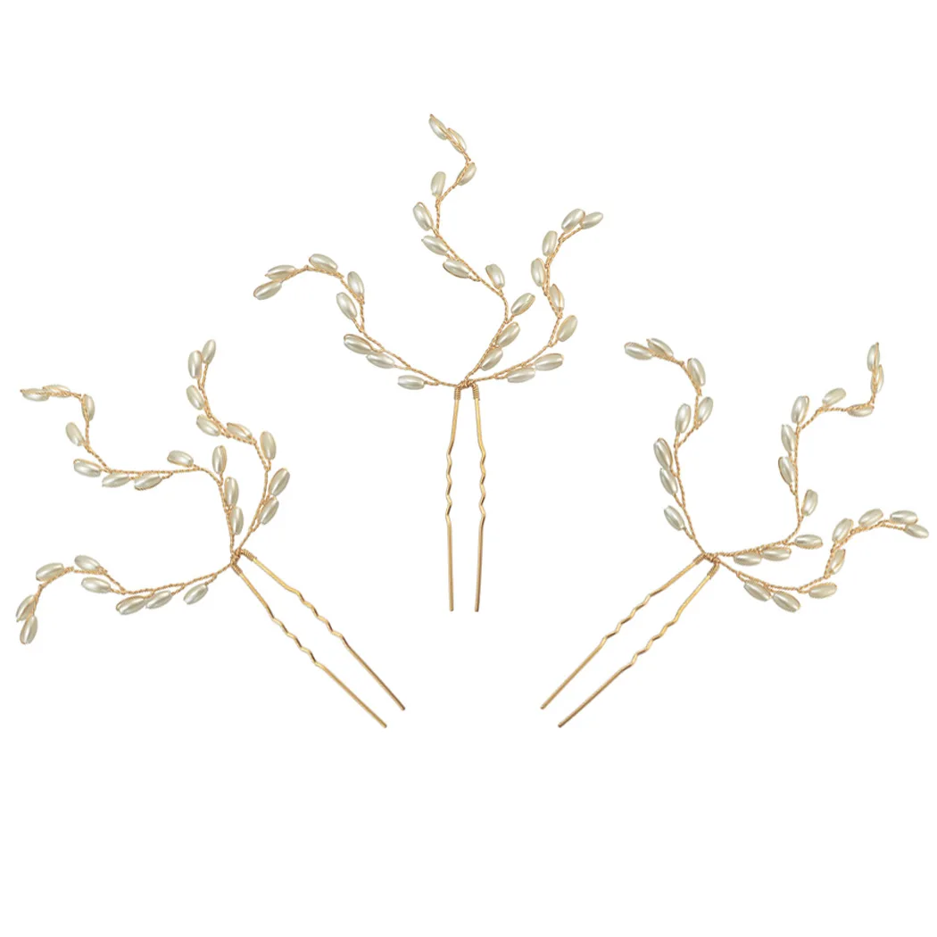 Vershal  Bride Crystal Rhinestones Pearls Women Hairpins Wedding Hair Combs Bridal Headpiece Hair Jewelry Accessories