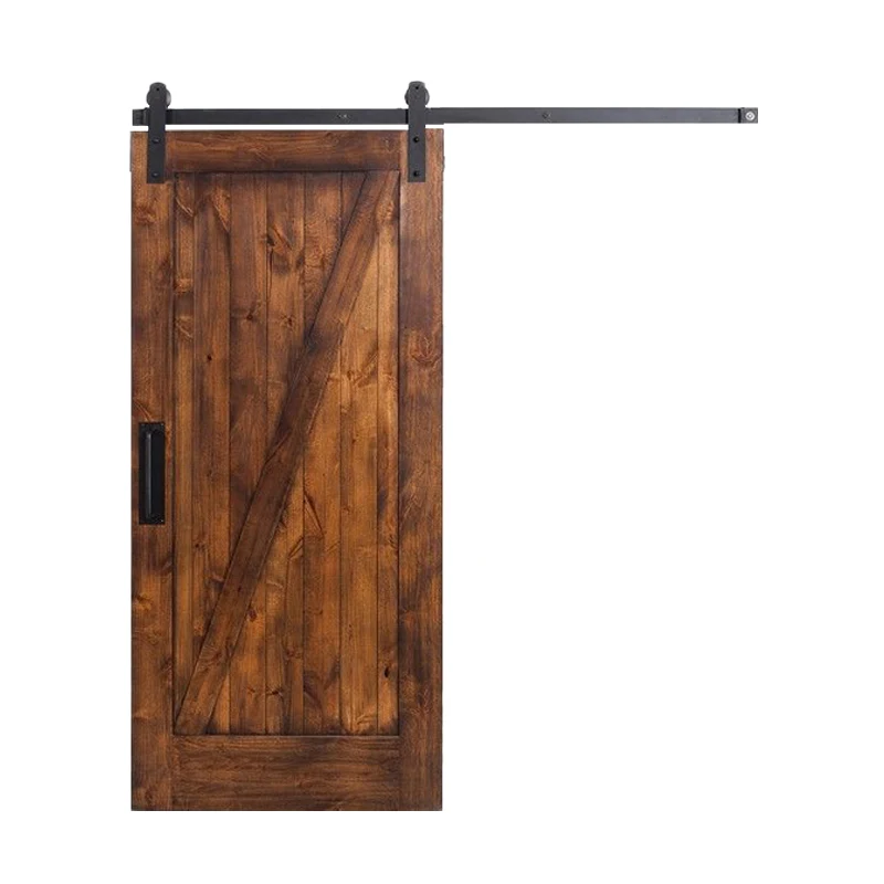 Shower Corner Entry Sliding Solid Wood Barn Flush Door System In Dubai
