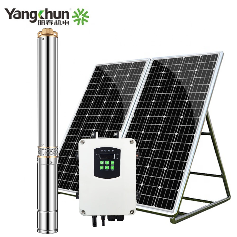 Погружной водяной насос dc deep well на солнечной батарее 96