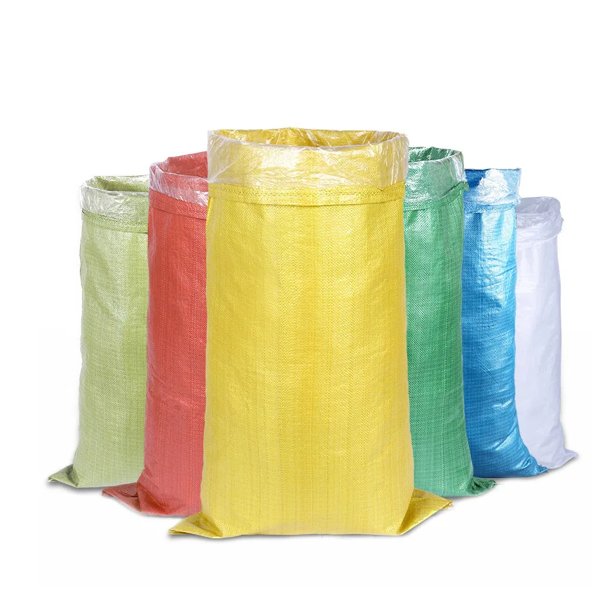 High quality transparent grain vegetable fertilizer feed fruit Rice Bag Customized logo 25kg Polypropylene PP woven bag