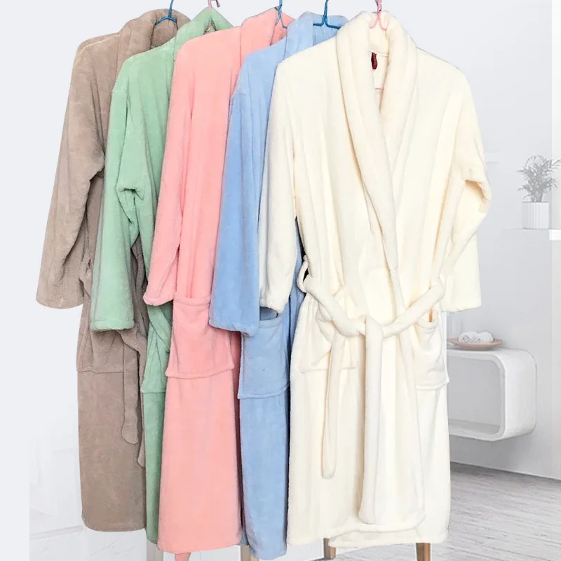 MAQVOB Unisex Wholesale Hotel Bathrobes Women and Men Polar Fleece Couple SPA Robe Custom Terry Cotton Bath Robes
