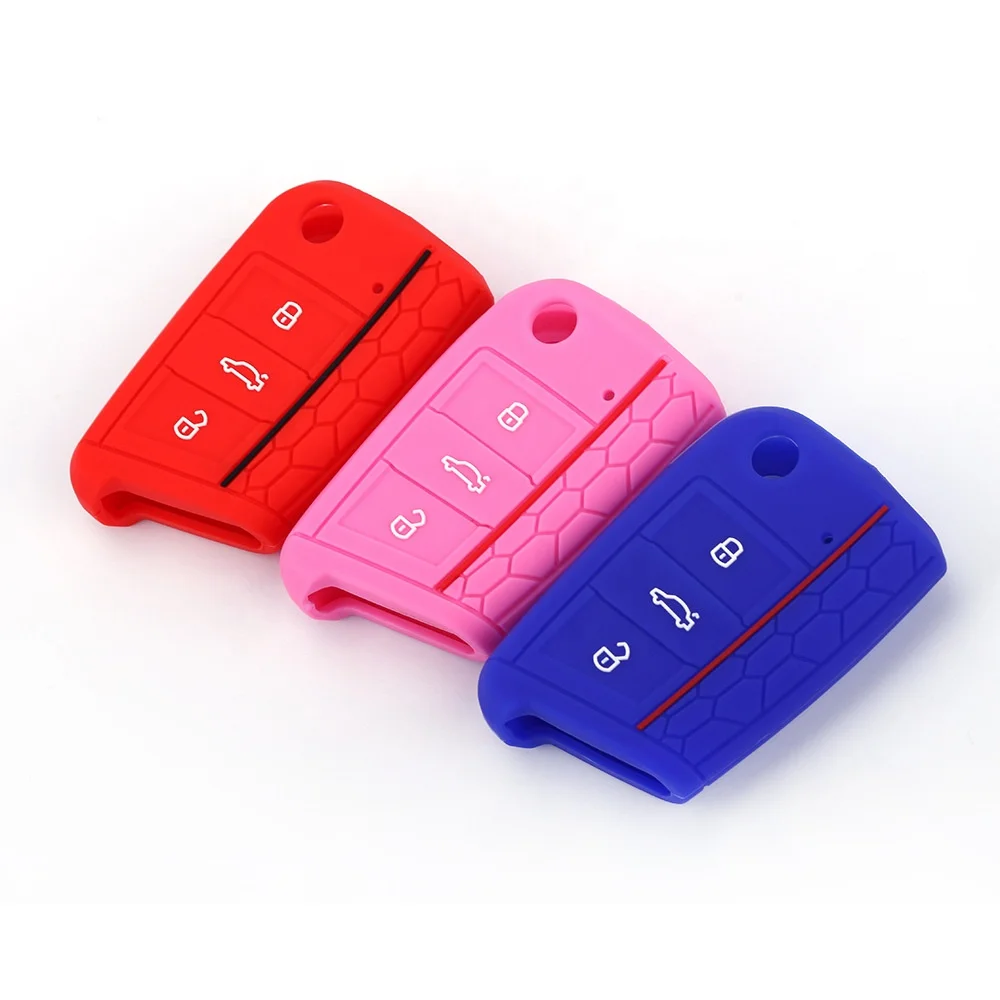 OEM Wholesale Car Key Case Colorful Soft Rubber Silicone Car Key Cover (1600129167872)
