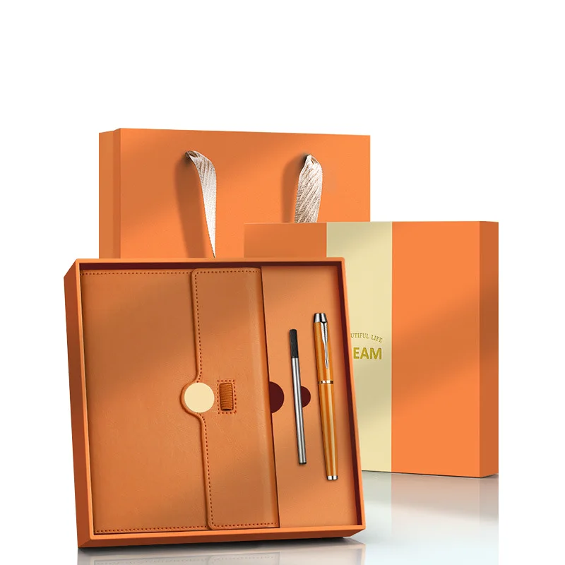 Customization Factory Luxury Long Silver Buckle Notebook Gift Items Souvenir Office Gift Set Promotional