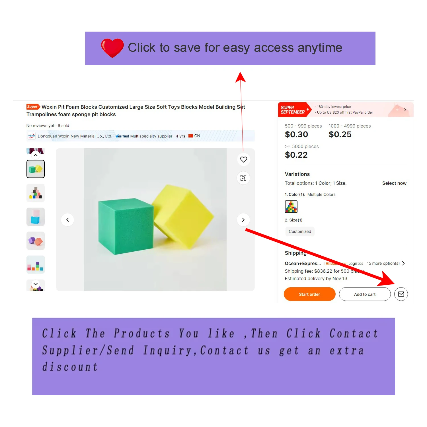 Woxin Soft Indoor/Outdoor Trampoline Park Gymnastic Pool Decor Foam Pit Blocks Sponge Cube with Cloth Cover