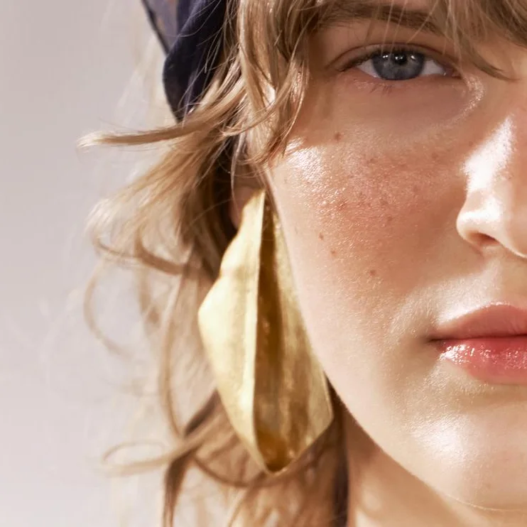 2024 New Arrival ZA Exaggerated Geometric Gold Metal Earrings For Women