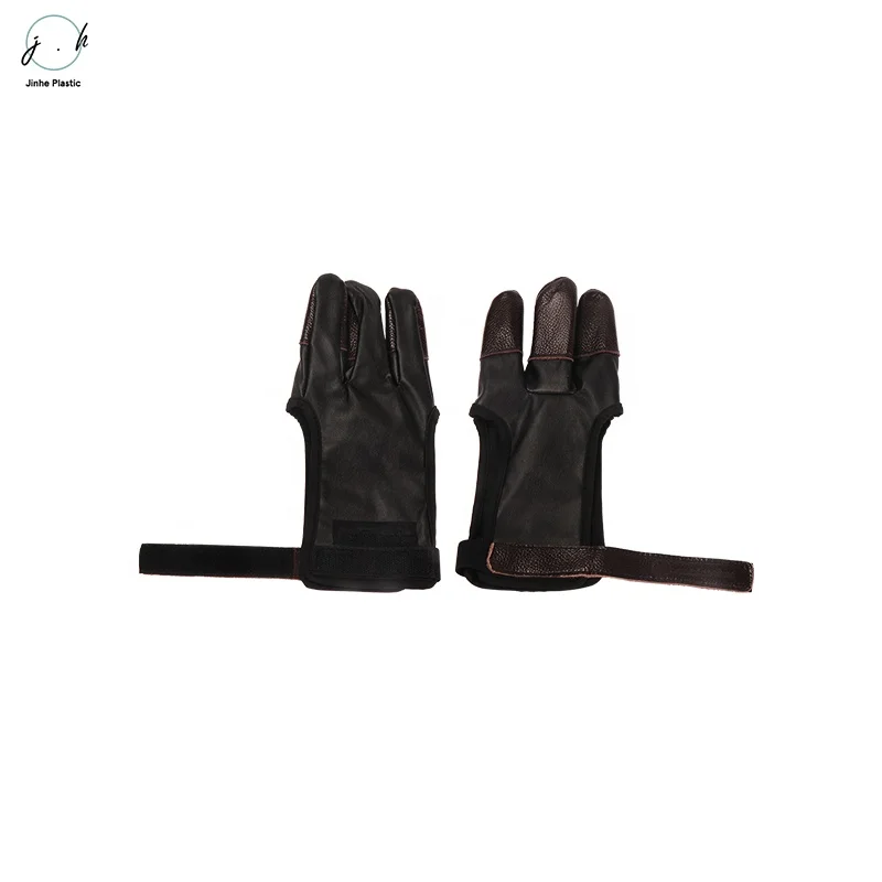 
High Quality Three Fingers Archery Leather Gloves Shooting Glove Finger Tab Accessories Factory Wholesale 