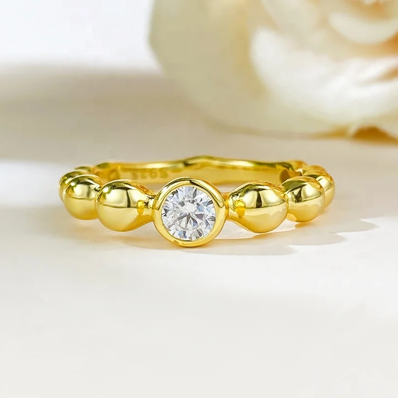 Statement Stack Rings Women Jewelry 18K Gold Plated 5A Cubic Zirconia Wedding Bands Eternity Rings