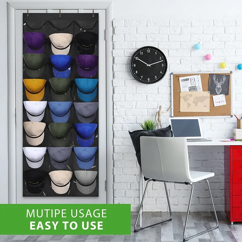 Hat Organizer Racks for Baseball Caps Visible Hat Holder Rack for Wall Door