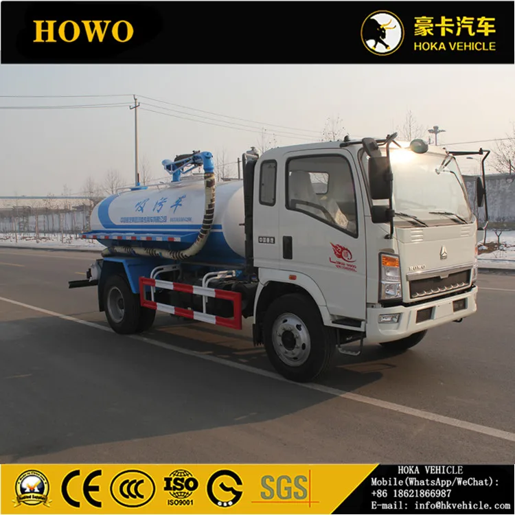 SINOTRUK HOWO 4X2 116HP 3CBM VACUUM TANKER TRUCK MODEL ZZ1047D3414C145