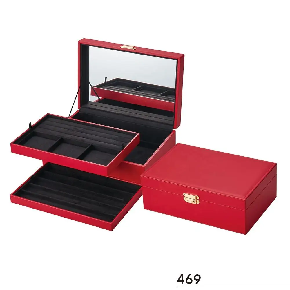 Japanese Synthetic Suede Travel Custom Wholesale Jewelry Boxes Luxury