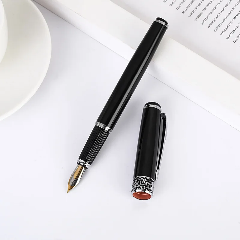 Ancient style engraved business signature pen Metal gift pens for office meetings Advertising roller pen custom logo