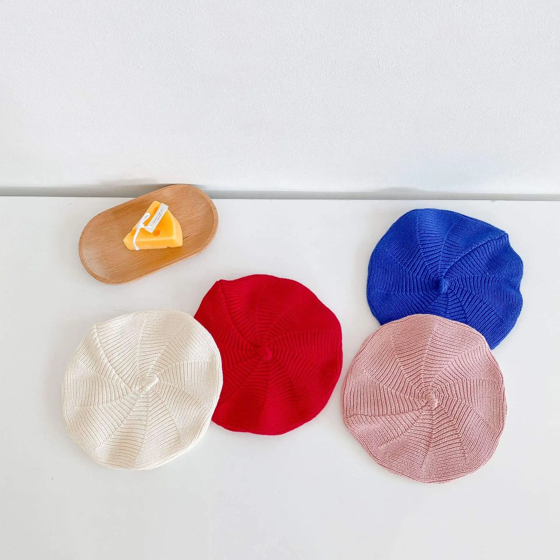 newborn Knitted Accessories Baby unisex solid color knit hat infant fashion hats