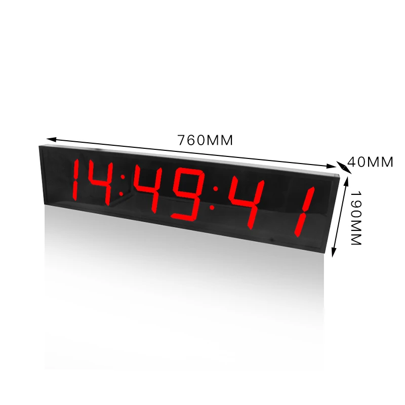 Jinling Shiyin 6 Digit Countdown Clock Number Led Wall Clock Electronic Stopwatch