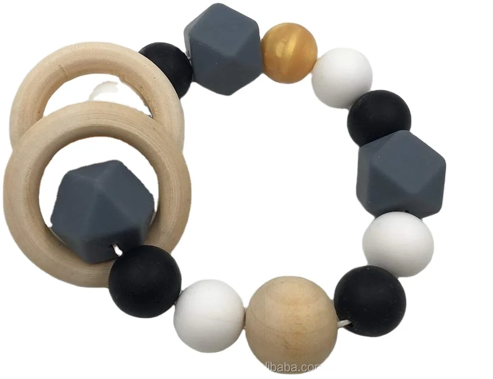 Силиконовые Детские тренировочные кольца, набор игрушек для прорезывания зубов, детский силиконовый Прорезыватель