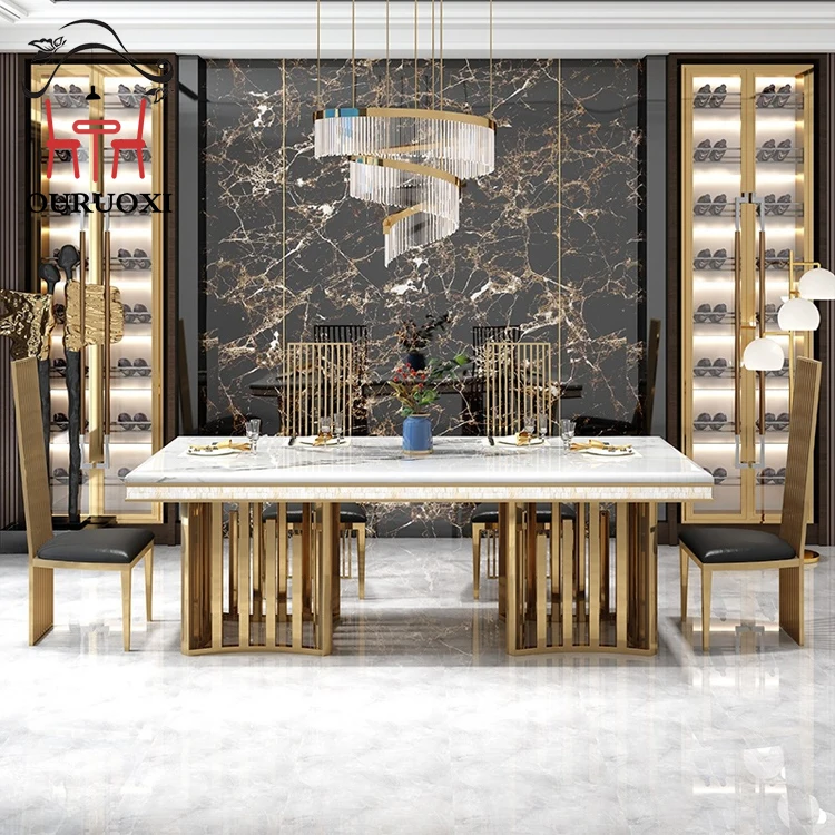Living room furniture marble stone restaurant marble dining table marble modern luxury dining table set dining tables