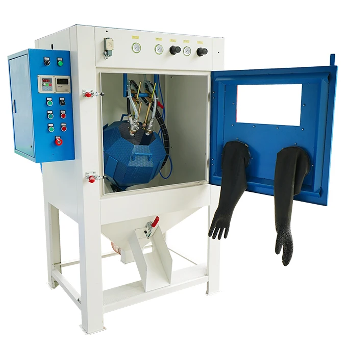 Rotary drum automatic sandblasting machine