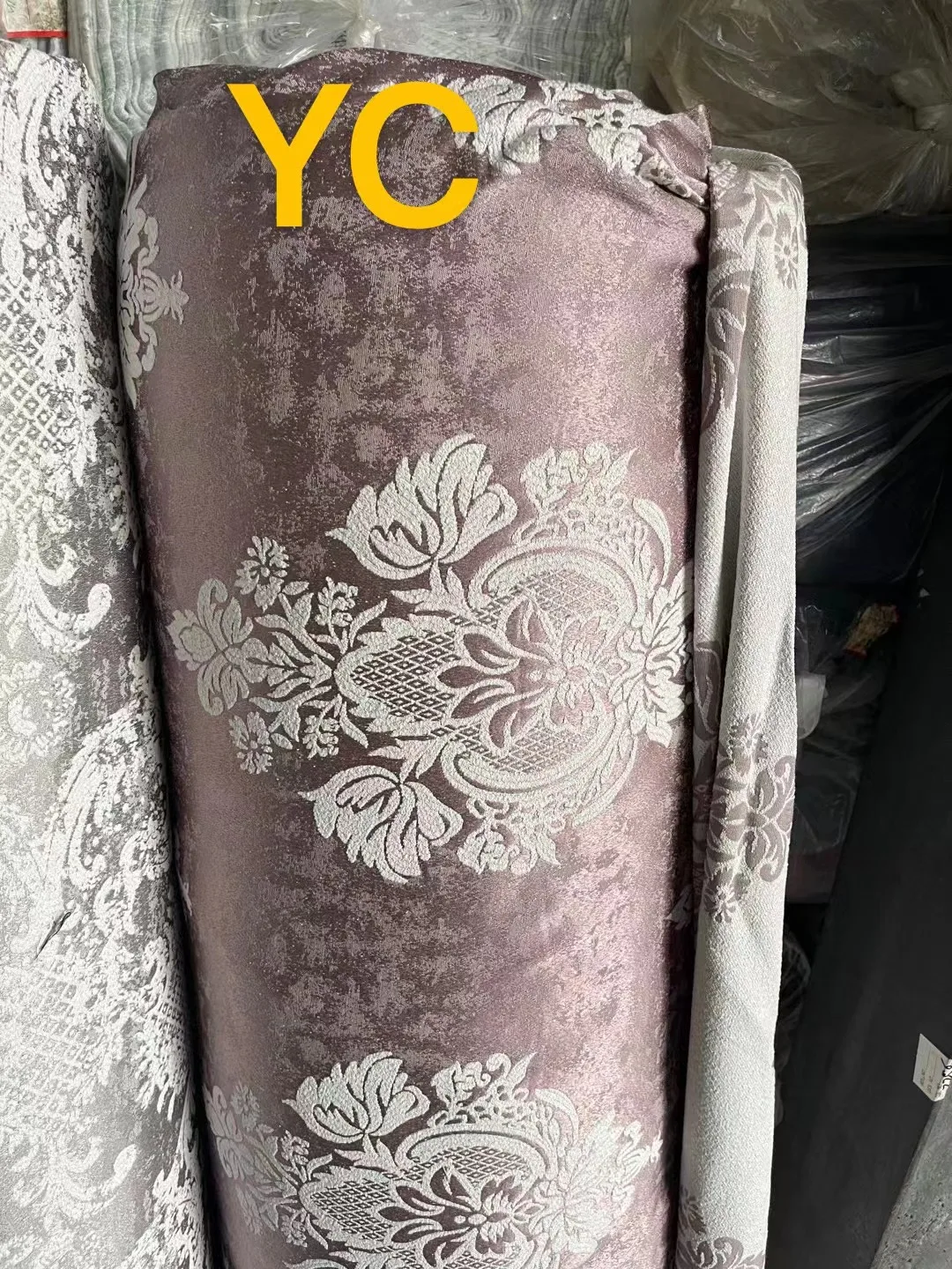 High Quality Clearance Sale European Polyester Flower Curtain Fabric Upholstery Jacquard