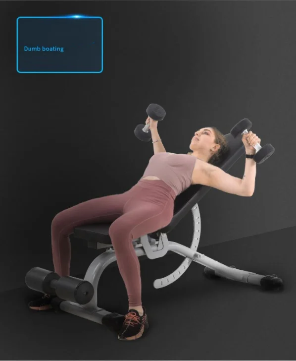 Многофункциональный тренажер для груди и живота с ремнем, тренажер для рук, приседание, скамейка для гантелей, стойка для штанги, скамейка для тяжелой атлетики