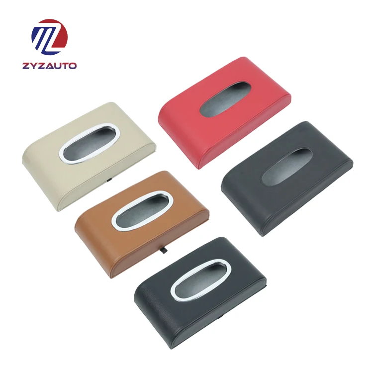 Оптовая Продажа с фабрики, автомобильные аксессуары для интерьера, противоскользящая коробка для салфеток из искусственной кожи с логотипом для гостиничного ресторана, ванной комнаты