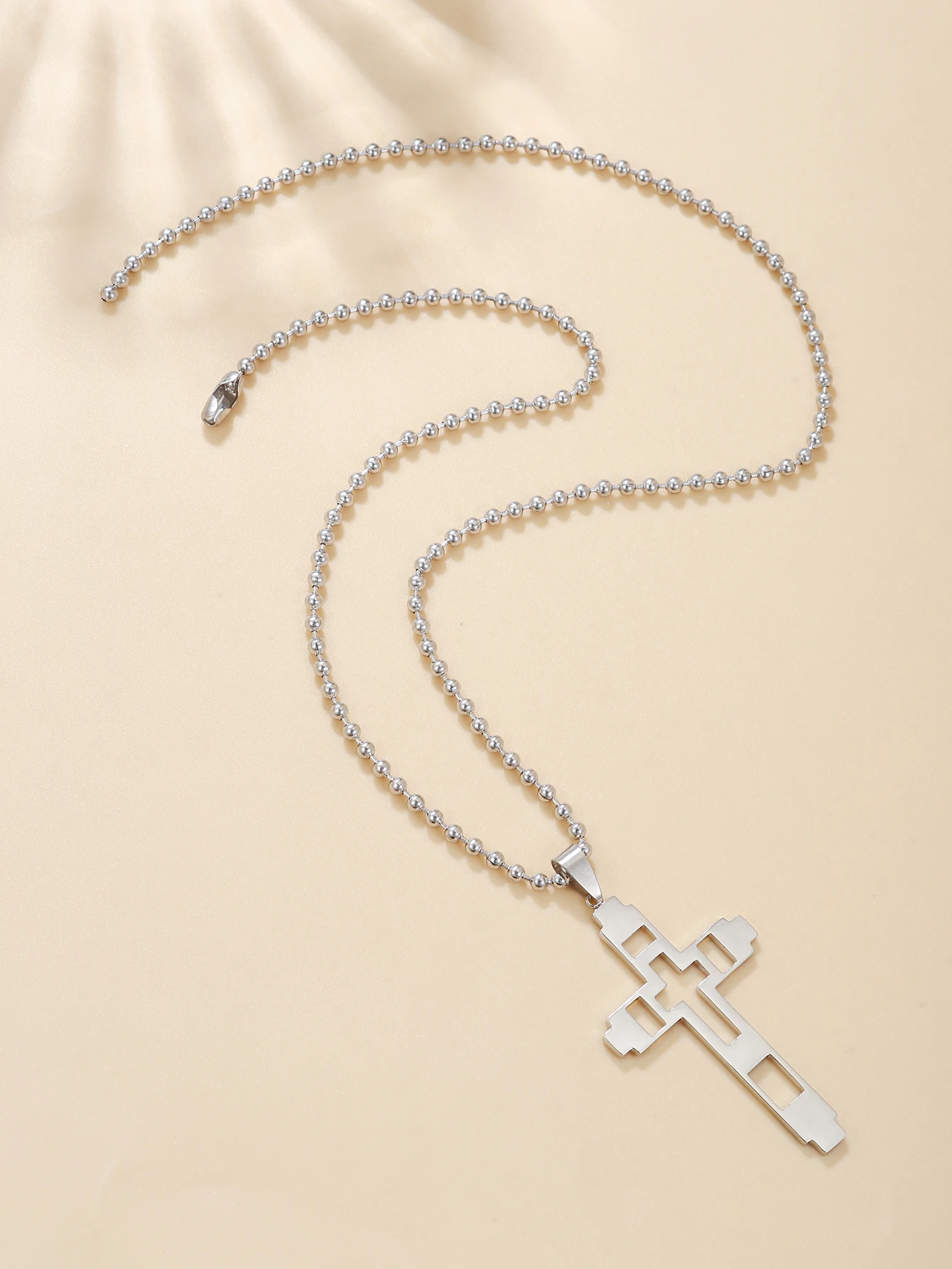 Luxurious 316L Stainless Steel Cross Pendant Necklace Gold-Plated Crystal Vintage Set Religious Men Wedding Gift Air Included