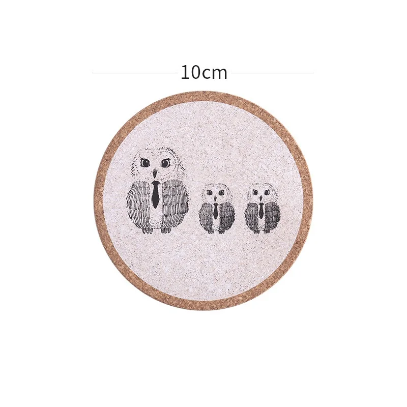 retro style cork coaster coffee cup mat tea pad placemat pot holder table decor