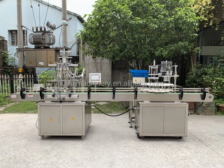 KEFAI 110V Full Automatic 4 Head Tomato Paste Peanut Butter Liquid Paste Piston Filling And Capping Machine Bottle Filling Line