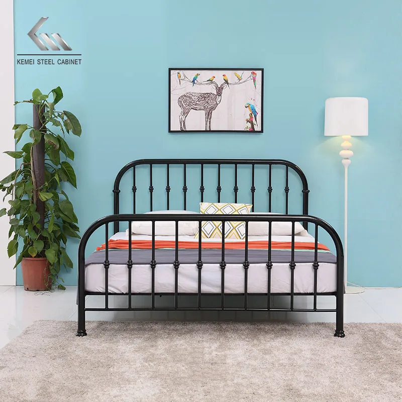 Cheap Price Adults Metal Portable Single Bed Steel Frame Folding Single Iron Bed for Sale Children Bunk Bed
