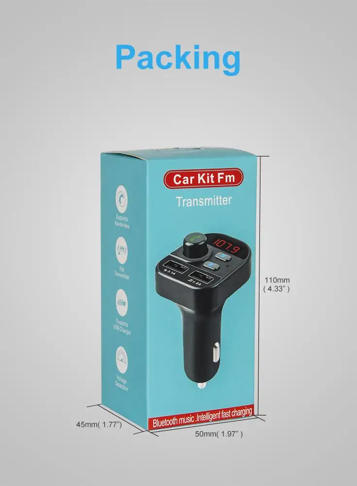  В наличии Многофункциональный беспроводной автомобильный аудио mp3 usb плеер Fm-передатчик радио двойное зарядное устройство Usb для