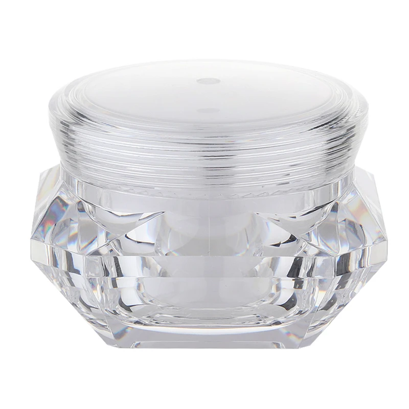 5ml 10ml 15ml plastic cosmetic clear empty diamond shapef face cream jar