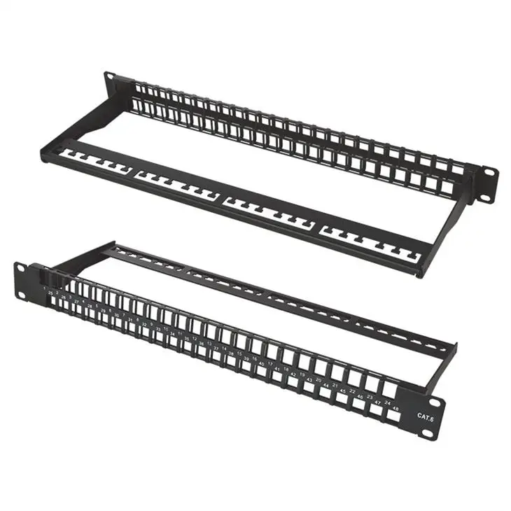 Blank Patch Panel High Quality 48Ports 1U Empty Patch Panel UTP Cold Rolling Steel