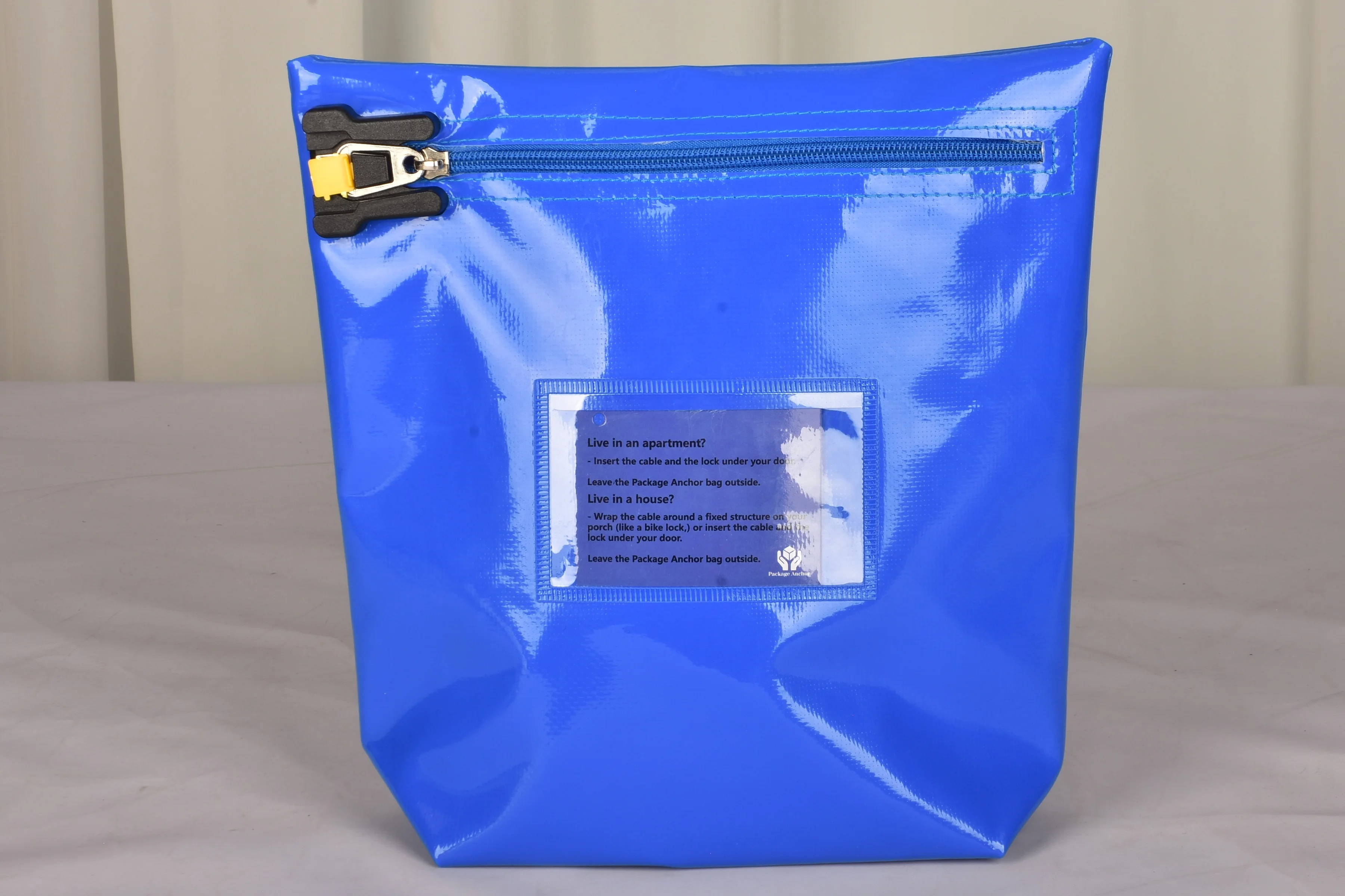 2024 Custom Logo Security Bank Bags with Zipper and Lock Waterproof Pouch Lockable Cash Bag for Bank Deposits