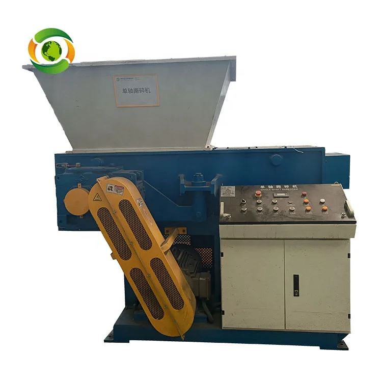 Single Shaft Plastic Shredder Single Shaft Shredding Machine PCB Boards Rubber Tires Shredder Machine For Sale